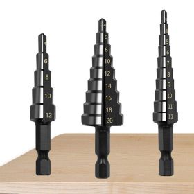 Black Three-piece Straight Slot Step Drill