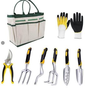 Garden Tools 8-piece Set Aluminum Alloy Two-color Plastic Handle Shovel