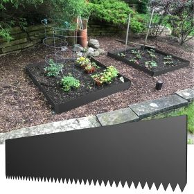 VEVOR Steel Landscape Edging 40 x 8 Inch; Steel Edging 6pcs; Steel Garden Edging Border; Landscape Edging; Steel Lawn Edging; Garden Edging; Garden Bo