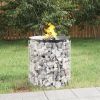 Gabion Fire Pit √ò 19.7" Galvanized Iron