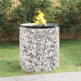 Gabion Fire Pit √ò 39.4" Galvanized Iron