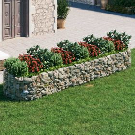 Gabion Raised Bed Galvanized Iron 157.5"x39.4"x19.7"