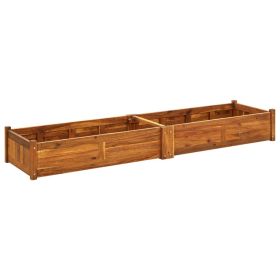 Garden Raised Bed Acacia Wood 78.7"x19.7"x9.8"