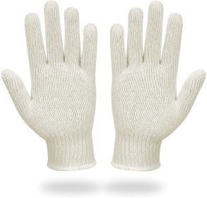 360 Pack Natural Color Working Gloves XS size. Cotton Polyester Gloves. Reusable Washable Knit Gloves, Medium Weight Gloves, Seamless Workwear Gloves.