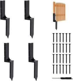 Fence Post Repair Kit, Steel Fence Post Repair Stakes, Fence Post Anchor for Fence Post Support, Post Buddy Fence Repair, Fence Post Stabilizer for Fi