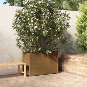 Garden Planter Honey Brown 39.4"x19.7"x27.6" Solid Wood Pine