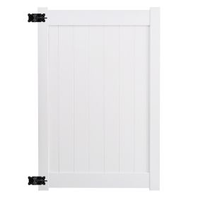 Fence Gate 4ft width Privacy Vinyl White