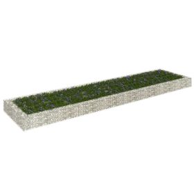 Gabion Raised Bed Galvanized Steel 157.5"x39.4"x7.9"