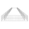 Gabion Raised Bed Galvanized Steel 315"x39.4"x7.9"