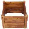 Garden Raised Bed 23.6"x23.6"x17.3" Solid Acacia Wood