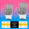 12 Pack PVC Double Side Dot String Gloves 10". String Knit Gloves with Plastic Dot Coating. Large Size Gloves. Knitted Cotton Polyester Gloves for Gen