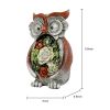 Garden Statue Owl Figurines,Solar Powered Resin Animal Sculpture with 5 Led Lights for Patio,Lawn, Garden Decor