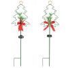 Christmas Pathway Lights Outdoor Decorations, Solar Christmas Tree Garden Decorative Stake Lights Waterproof Walkway Lights for gardens, backyards, la