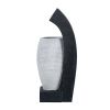 10x8.1x23.4" Black and White Water Fountain with Vase Design, with Light and Pump, for Indoor and Outdoor