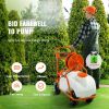 VEVOR Battery Powered Lawn Sprayer on Wheel, 0-90 PSI Adjustable Pressure, 15 Gallon Tank, Cart Sprayer with 8 Nozzles and 2 Wands, 12V 12Ah Battery,