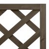 Corner Trellis Planter Gray 15.7"x15.7"x59" Solid Fir Wood