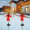 Christmas Pathway Lights Outdoor Decorations, Solar Christmas Tree Garden Decorative Stake Lights Waterproof Walkway Lights for gardens, backyards, la