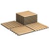 10 Pieces 12 x 12 Inch Acacia Wood Interlocking Tile Flooring-AS