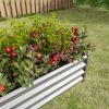 Metal Raised Garden Bed, Rectangle Raised Planter 4√ó2√ó1ft for Flowers Plants, Vegetables Herb Silver