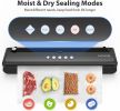 KOIOS Vacuum Sealer Machine, Automatic Food Sealer with Cutter, Dry & Moist Modes, Compact Design Powerful Suction Air Sealing System with 10 Sealing