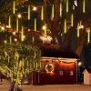 50cm Lights Meteor Shower Rain 10 Tube Xmas Snowfall Tree Outdoor Light