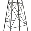 8FT Weather Resistant Yard Garden Windmill Gray & Red