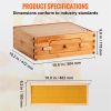 VEVOR Bee Hive, 10-Frame Complete Beehive Kit, 100% Beeswax Natural Wood, Includes 1 Medium Box with 10 Wooden Frames and Waxed Foundations, for Begin