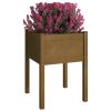 Garden Planters 2 pcs Honey Brown 19.7"x19.7"x27.6" Solid Wood Pine