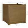 Garden Planter Honey Brown 23.6"x23.6"x23.6" Solid Wood Pine