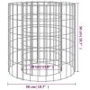 Gabion Fire Pit √ò 19.7" Galvanized Iron