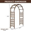 7ft Garden Arch Dark Brown