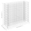 Gabion Raised Bed Galvanized Steel 35.4"x11.8"x35.4"