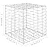 Cube Gabion Raised Bed Steel Wire 19.7"x19.7"x19.7"