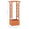 Trellis Planter with Arch 19.3"x15.4"x46.1" Firwood