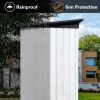 Metal garden sheds 5ftx4ft outdoor storage sheds White+Black