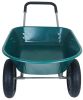 Dual-Wheel Home Garden Yard Utility Wheelbarrow Cart with Built-in Stand