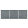 Garden Raised Bed Galvanized Steel 94.5"x15.7"x30.3" Gray