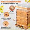 VEVOR Beehive Box Kit Bee Honey Hive 20 Frames 1 Deep 1 Medium Natural Fir Wood