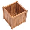 Raised Bed 15.7"x15.7"x15.7" Solid Wood Teak