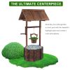 Outdoor Reinforced And Anticorrosive Wooden Wishing Well Flowerpot