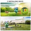 Electric Solar Powered Ultrasonic Animal Repeller 360¬∞ Ultrasonic Animal Driver with Motion Sensor LED Flashing Lights Waterproof Outdoor Animal Repe