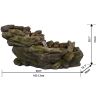 41x20x20" Large Brown Rock Wood-Look Fountain with Moss, Indoor & Outdoor Polyresin Water Feature for Garden & Backyard