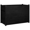 Garden Planter Black 39.4"x19.7"x27.6" Solid Wood Pine