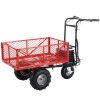 Wheelbarrow Utility Cart Electric Powered Cart 48V28Ah 500W Capacity 500lbs (230kg) Material Hauler 1000lbs Towing