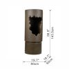 19.7x19.7x56.5" Large Outdoor Water Fountain with Light, Contemporary Calming Elegance Cement Water Feature, Available Flowers DIY for Garden Patio &