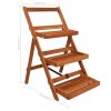 3-Tier Plant Stand 19.7"x24.8"x31.5" Solid Acacia Wood