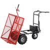 Wheelbarrow Utility Cart Electric Powered Cart 48V28Ah 500W Capacity 500lbs (230kg) Material Hauler 1000lbs Towing