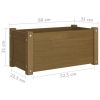 Garden Planters 2 pcs Honey Brown 23.6"x12.2"x12.2" Solid Wood Pine