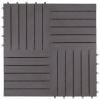 Decking Tiles 20 pcs Gray Wash 11.8"x11.8" Solid Acacia Wood