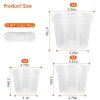 9Pcs Orchid Pots Clear Reusable Plastic Flower Plant Nursery Planter Seed Starter Pots with Drainage Holes with 32.8FT Rope